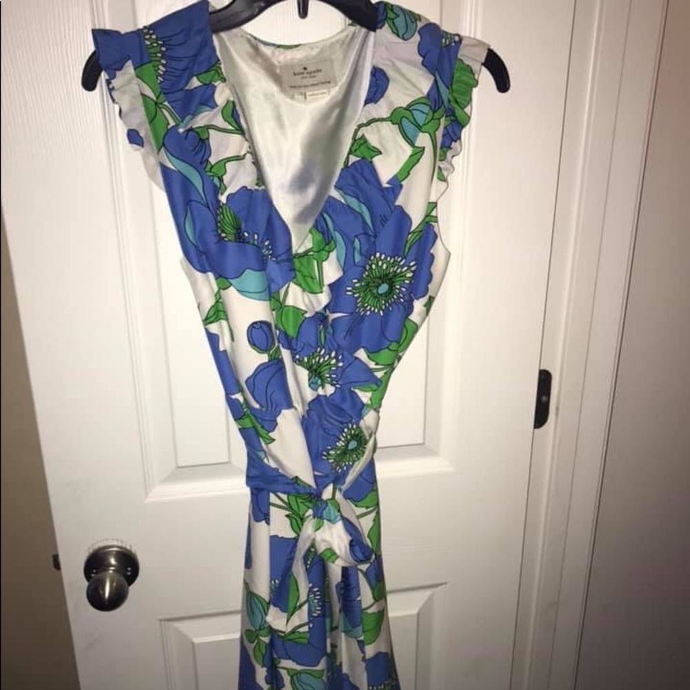 Kate Spade silk wrap Dress size L